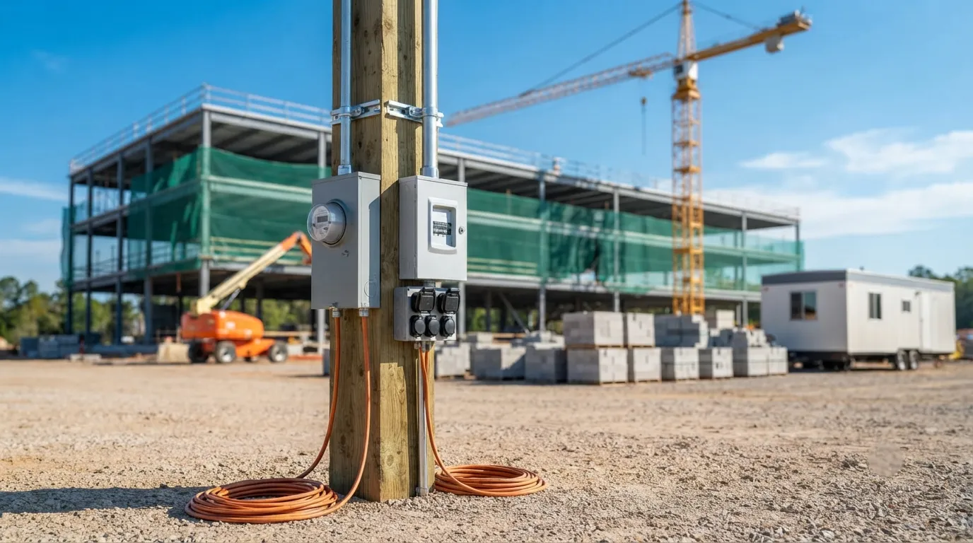Temporary Power Pole in Lawton, OK